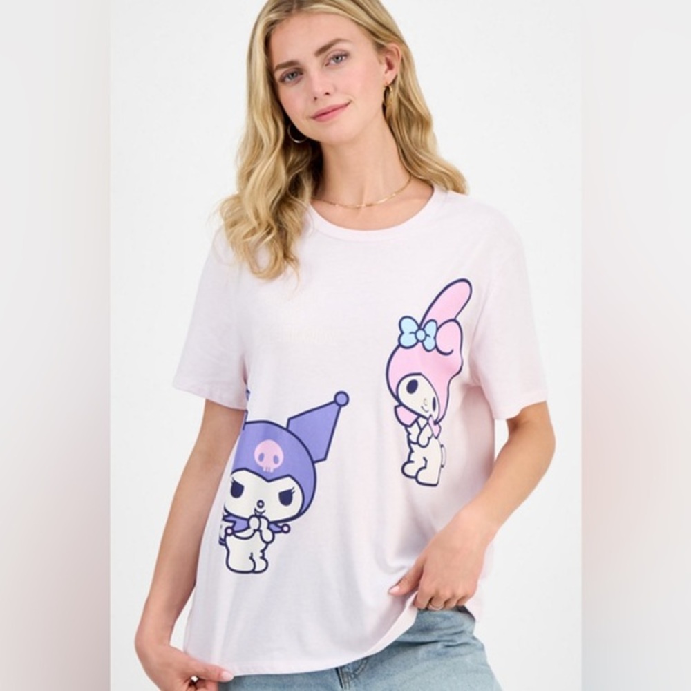 Love Tribe Juniors Crewneck Kuromi and Melody Tee